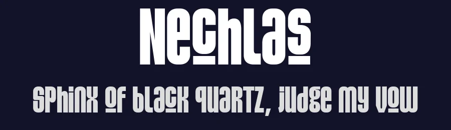 Nechlas by Glyphminds Studios — Sans Serif Font — thumbnail 2