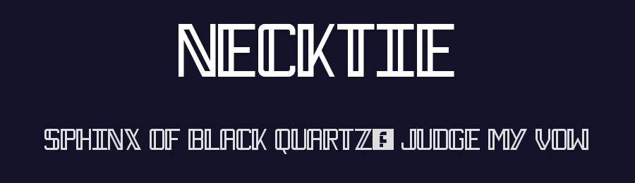 Necktie by Geronimo Font Studios — Decorative Font — thumbnail 2
