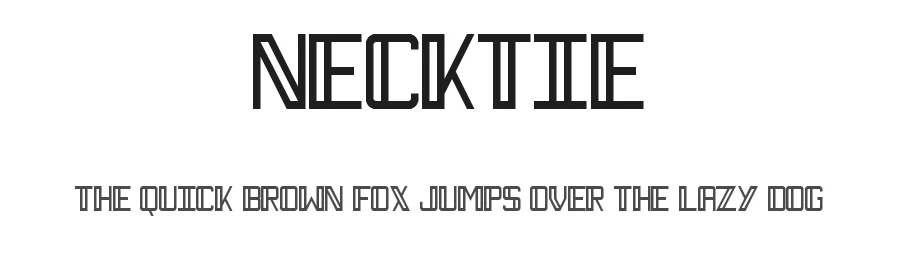 Necktie by Geronimo Font Studios — Decorative Font