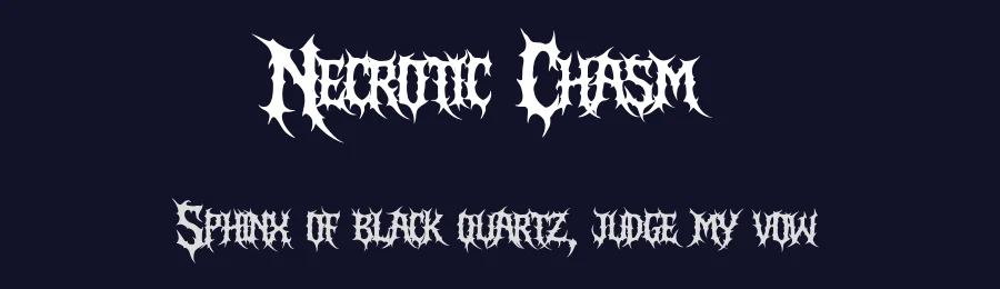 Necrotic Chasm by Muhammad Yafinuha — Blackletter Font — thumbnail 2