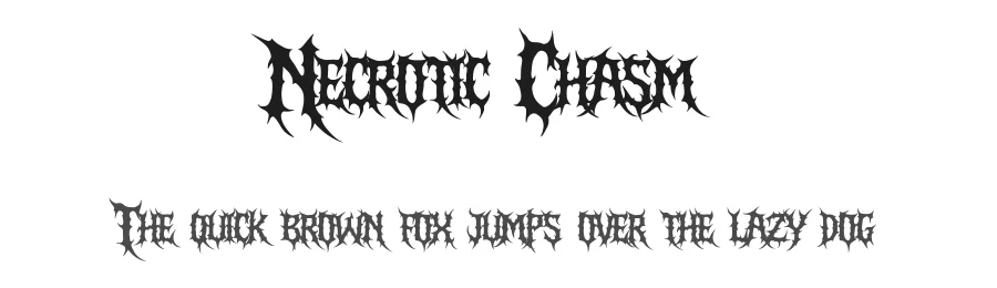 Necrotic Chasm by Muhammad Yafinuha — Blackletter Font