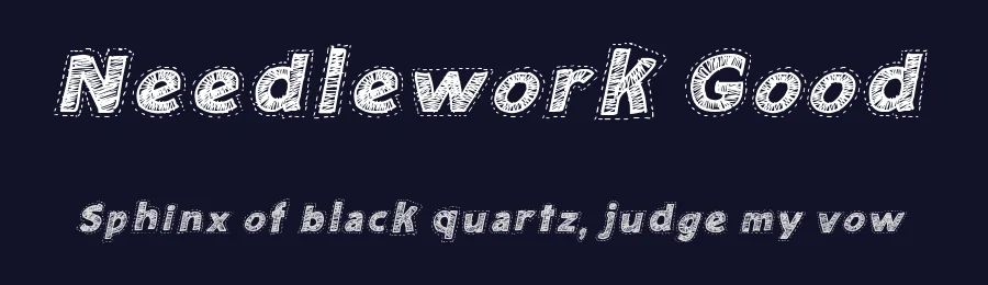 Needlework Good by Galdino Otten Fonts — Decorative Font — thumbnail 2