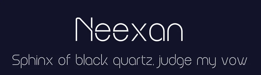 Neexan by Denustudios — Display Font — thumbnail 2