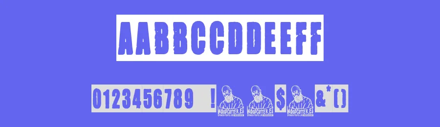 Negative Grunge Poster by Woodcutter — Decorative Font — thumbnail 3