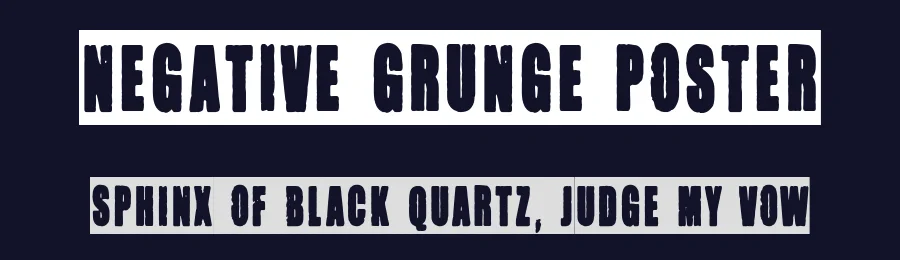 Negative Grunge Poster by Woodcutter — Decorative Font — thumbnail 2