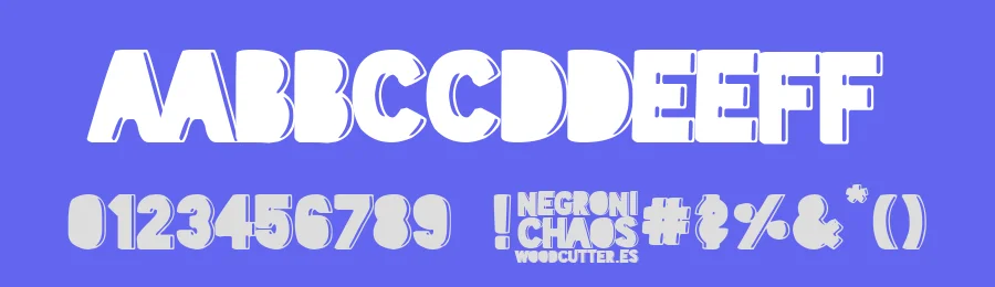 Negroni Chaos by Woodcutter — Decorative Font — thumbnail 3