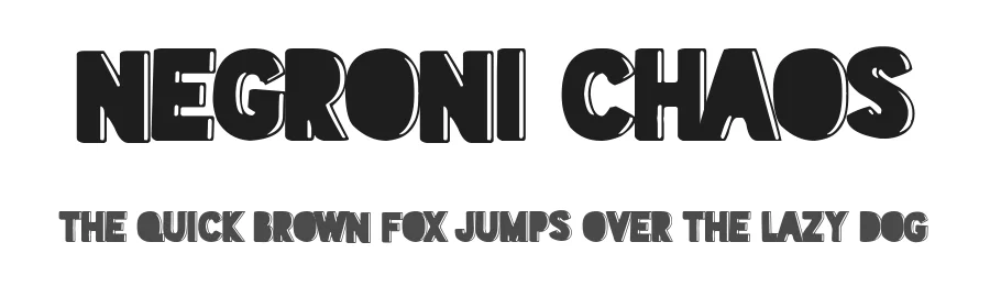 Negroni Chaos by Woodcutter — Decorative Font