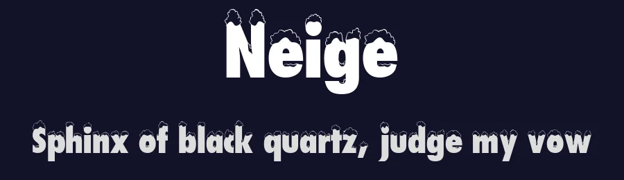 Neige by Jürgen Modis — Decorative Font — thumbnail 2
