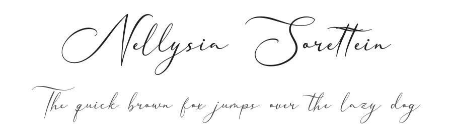Nellysia Sorettein by Denustudios — Script Handwritten Font
