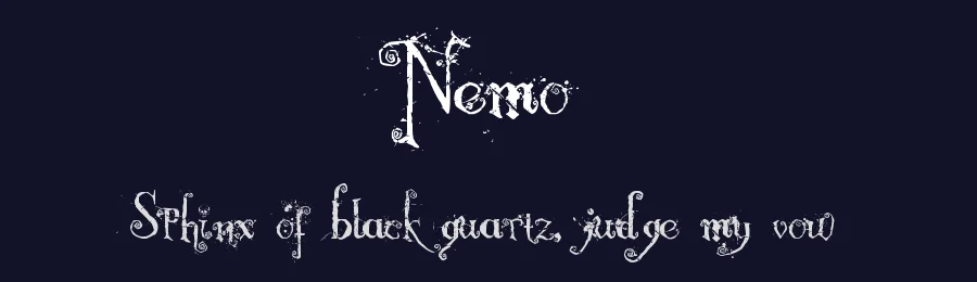Nemo by Christopher Hansen — Decorative Font — thumbnail 2
