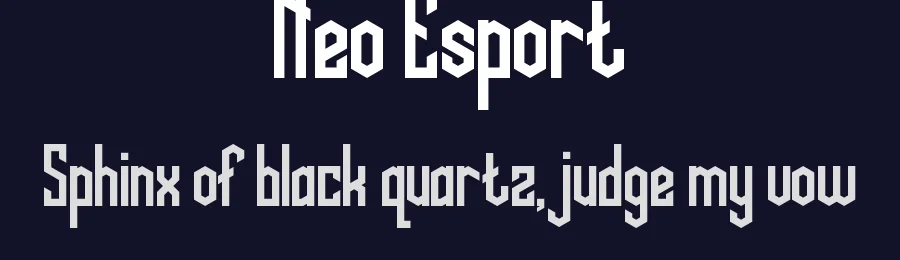 Neo Esport by Unflea Studio — Display Font — thumbnail 2