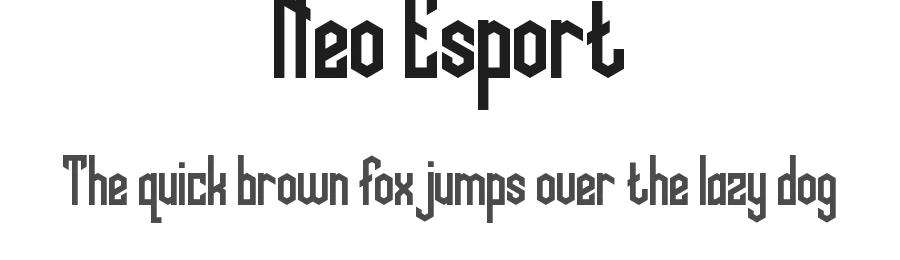 Neo Esport by Unflea Studio — Display Font