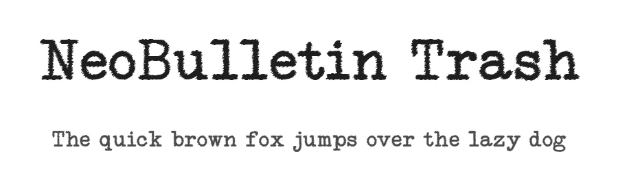 NeoBulletin Trash