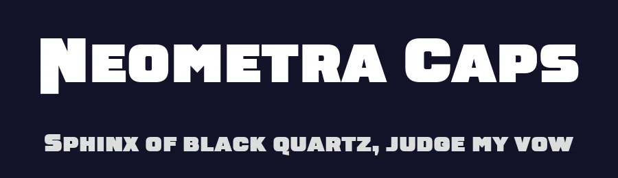 Neometra Caps by deFharo — Sans Serif Font — thumbnail 2