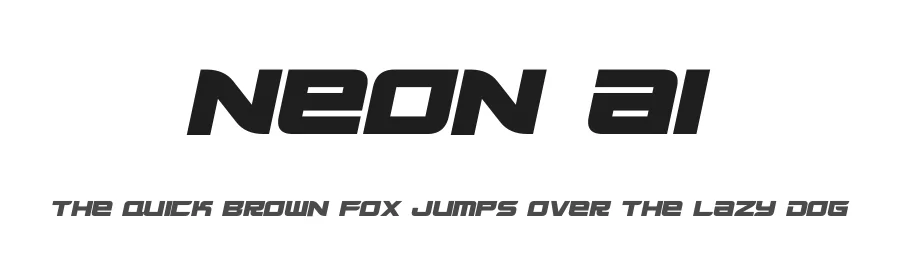 Neon AI by Hawtpixel — Display Font