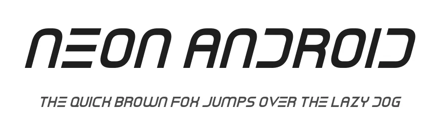 Neon Android by Hawtpixel — Display Font