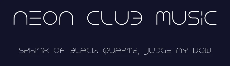 Neon Club Music by Manuel Viergutz | Typo Graphic Design — Display Font — thumbnail 2