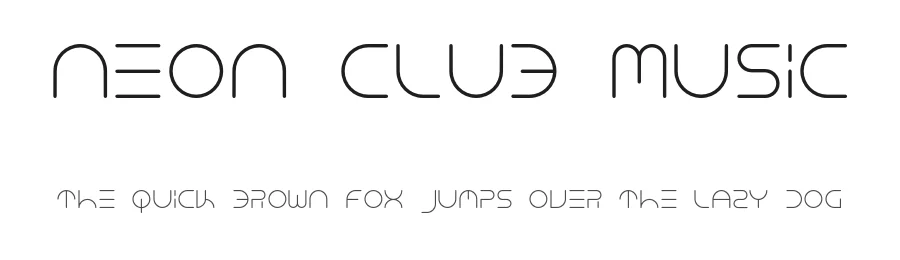 Neon Club Music by Manuel Viergutz | Typo Graphic Design — Display Font
