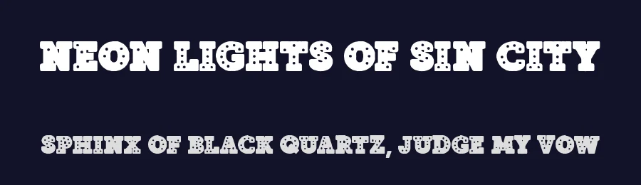 Neon Lights of Sin City by Woodcutter — Decorative Font — thumbnail 2