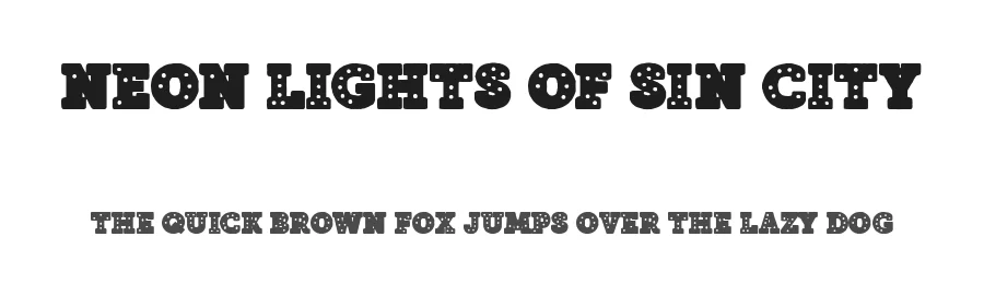 Neon Lights of Sin City by Woodcutter — Decorative Font