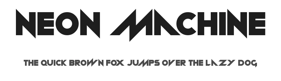 Neon machine by Hawtpixel — Display Font