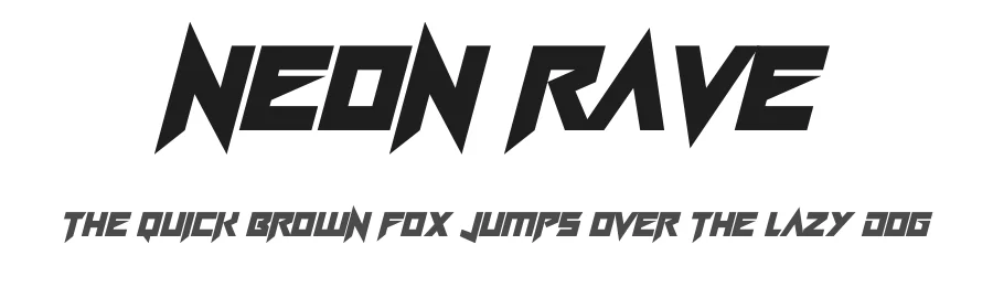 Neon Rave by Hawtpixel — Display Font