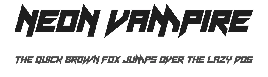 Neon Vampire by Hawtpixel — Display Font