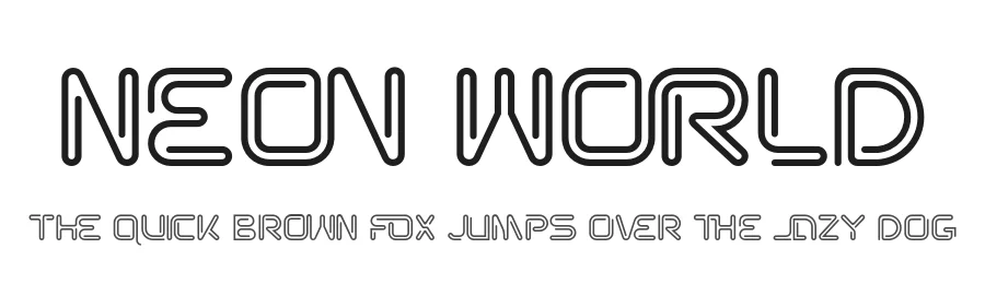 Neon World by 177Studio — Display Font