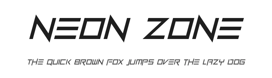 Neon Zone by Hawtpixel — Display Font