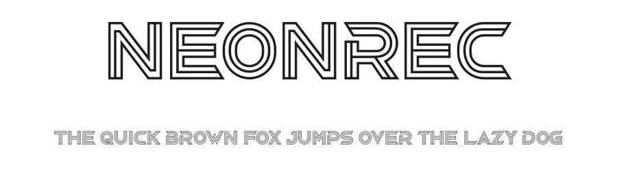Neonrec by Ditatype — Display Font