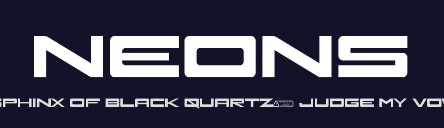 Neons by Kong Font — Display Font — thumbnail 2