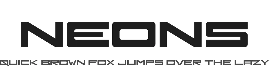 Neons by Kong Font — Display Font