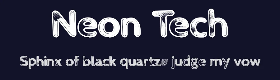 Neon Tech by Xerographer Fonts — Decorative Font — thumbnail 2