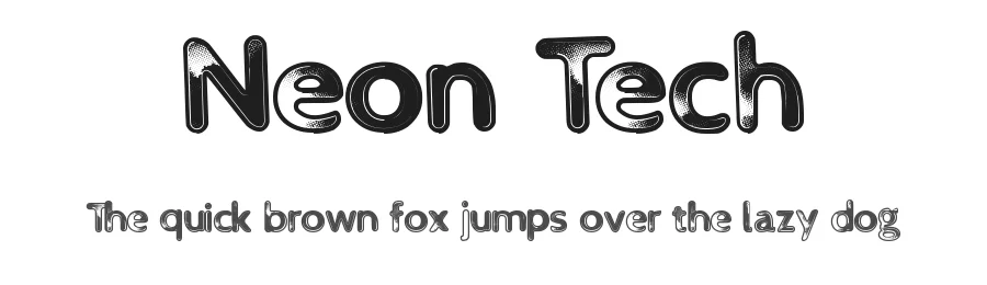 Neon Tech by Xerographer Fonts — Decorative Font