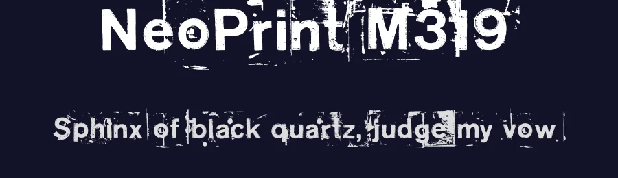 NeoPrint M319 by Polenimschaufenster — Decorative Font — thumbnail 2