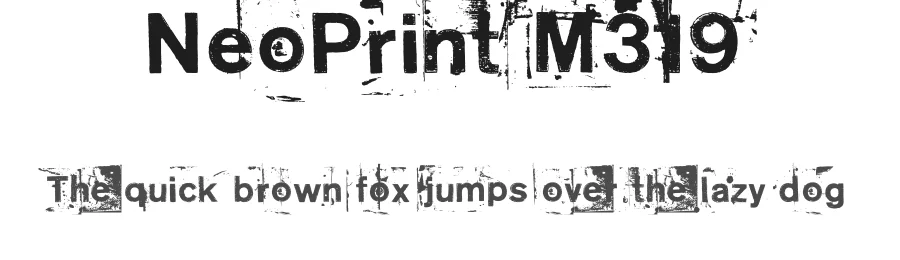 NeoPrint M319 by Polenimschaufenster — Decorative Font