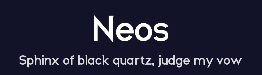Neos by Matthew Swank — Sans Serif Font — thumbnail 2
