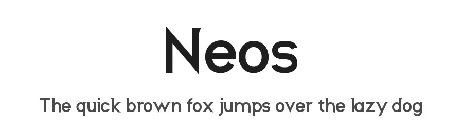 Neos by Matthew Swank — Sans Serif Font