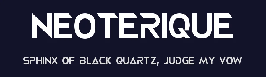Neoterique by Hareesh Seela — Display Font — thumbnail 2