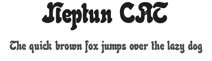 Neptun CAT by Peter Wiegel — Decorative Font