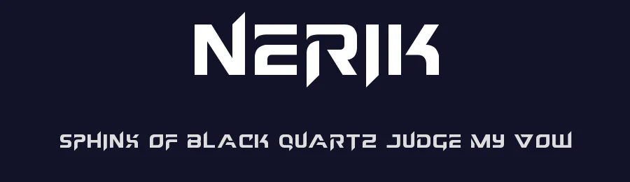 Nerik by Finley E. Lance — Display Font — thumbnail 2