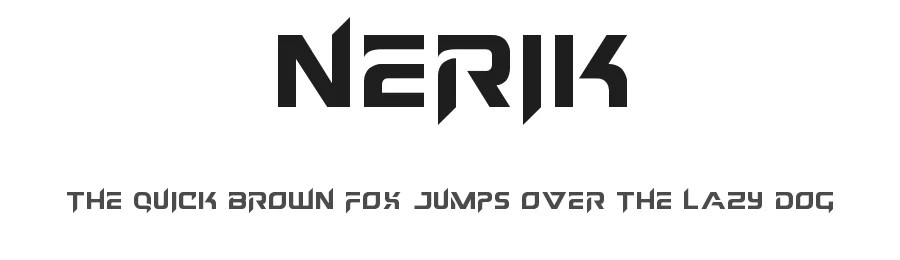 Nerik by Finley E. Lance — Display Font