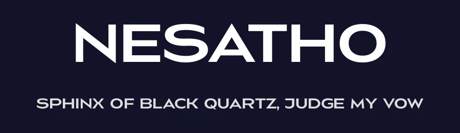 Nesatho by gluk — Sans Serif Font — thumbnail 2