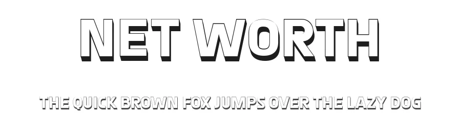 Net Worth by Vladimir Nikolic — Sans Serif Font