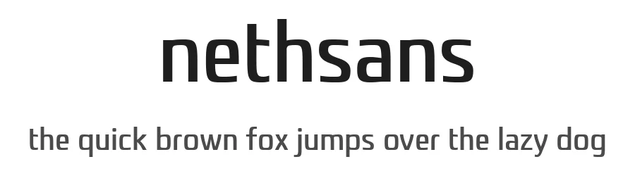 Nethsans by Heer Hugo — Sans Serif Font