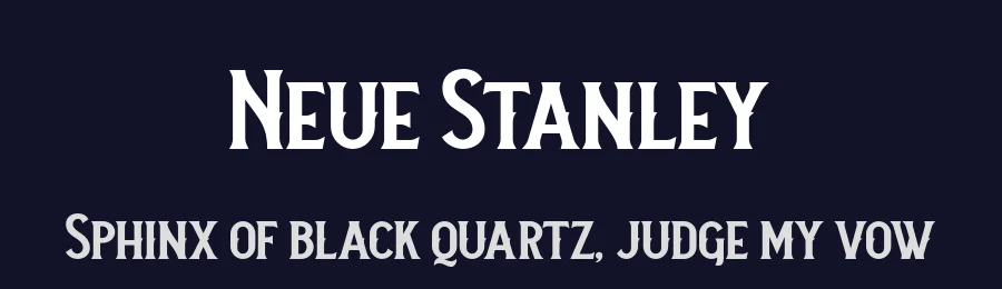 Neue Stanley by Twicolabs Fontdation — Decorative Font — thumbnail 2