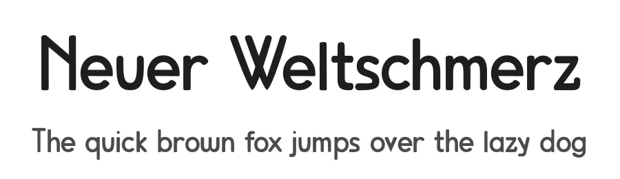 Neuer Weltschmerz by Hanoded β Decorative Font