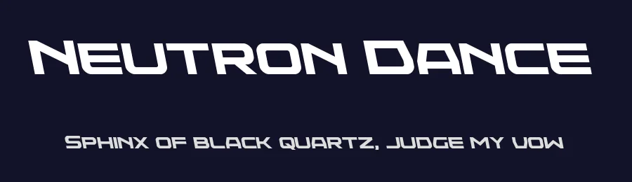 Neutron Dance by Iconian Fonts — Display Font — thumbnail 2