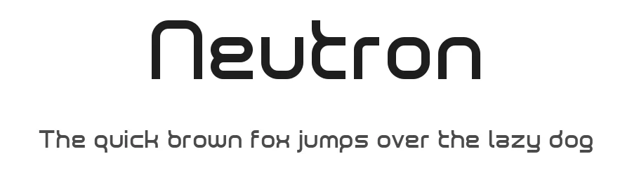 Neutron by dustBUST — Display Font