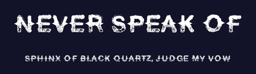 Never Speak Of by Fontmonger — Decorative Font — thumbnail 2